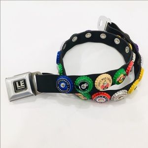 Little earth bottle cap belt, vintage!
